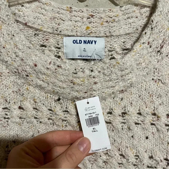 Old Navy women's sz XL Tall crewneck sweater NWT Open Knit Chunky - Picture 4 of 9